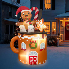 6FT Christmas Inflatable Outdoor Decoration, Christmas Inflatables Gingerbread M
