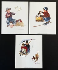 Norman Rockwell 3 Prints Lot - 11” x 9” – Dogs - NR0160, NR0166, NR0167