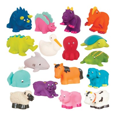 Battat My Bath Buddies Squeeze Toys  - Set of 17