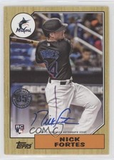 2022 Topps Update 1987 Topps Baseball Auto Nick Fortes #87BA-NF Auto 8xz