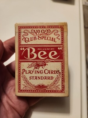 Vintage Bee No 92 Back No 67 Club Special Red Playing Cards 52 cards No Jokers
