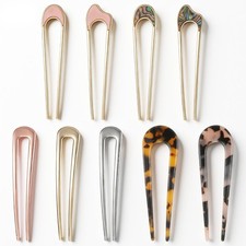 9 Pcs French Hair Pins Twist Elegant Durable U Shaped Metal Vintage Fork