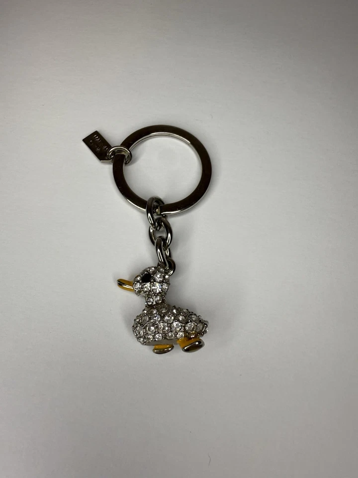 Llavero COACH Pave Cristal 3D Natación Patito Pato Llavero Nuevo sin Etiquetas Foto 4 de 4