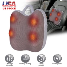 Electric Heated Shiatsu Back Massager Waist Back Massage Home Car Office Massage