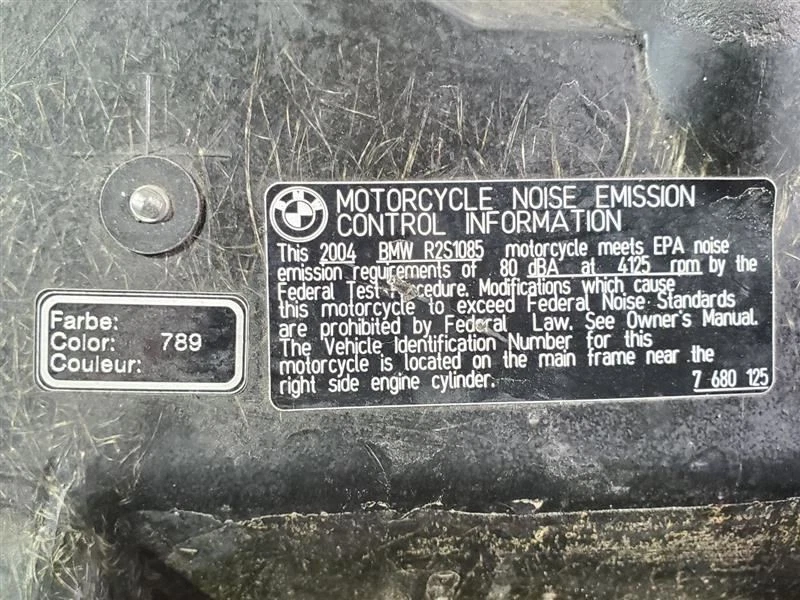 Guardabarros guardabarros trasero 52532328421 BMW R 1100 S OEM 2004 Foto 4 de 4