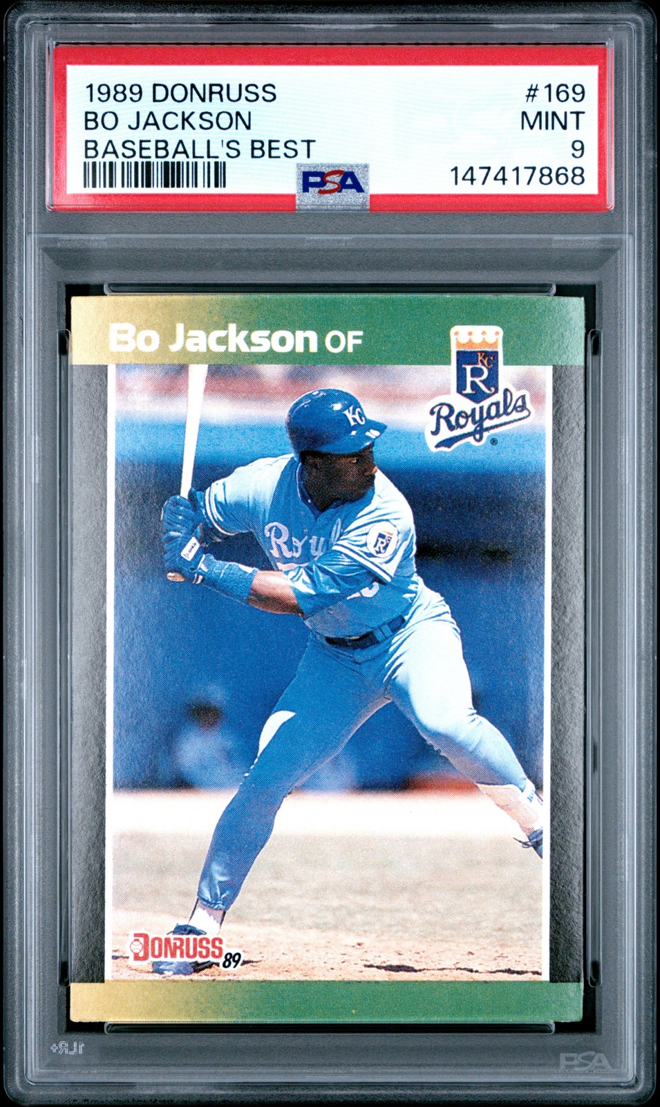 1989 DONRUSS BASEBALL'S BEST #169 BO JACKSON PSA 9