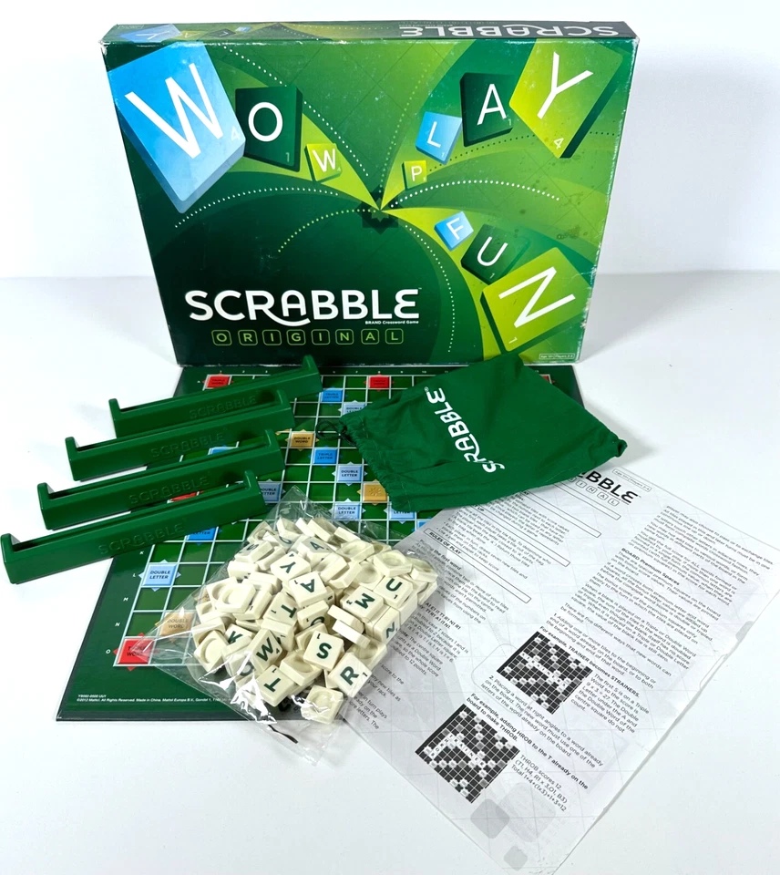 Original Scrabble Board Game by Mattel 2012 Edition - (10yrs+) ~ Complete - Image 2 of 4