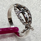 James Avery Sterling Silver Retired Ichthus Cross Fish Ring Size 4.75 — photo 5