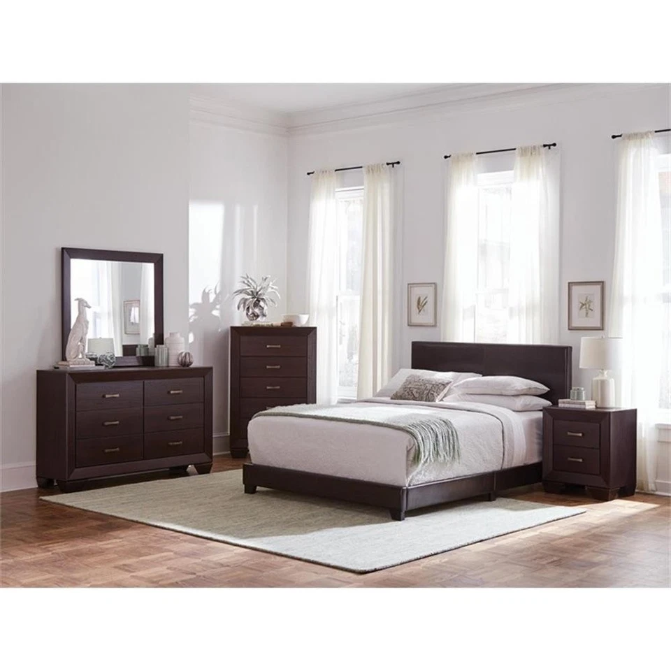 Coaster Dorian 4-piece Wood California King Bedroom Set in Brown and Dark Cocoa - Image 3 of 4