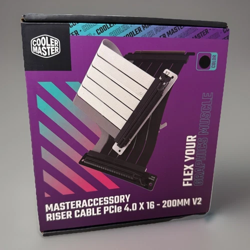 Cooler Master MasterAccessory Riser Cable PCIe 4.0 x16 200mm V2 Black  PCIe 4.0