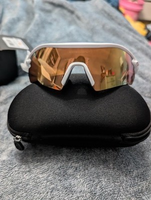 NEW Oakley RADAR PLATE Shiny White PRIZM POLARIZED 24k Gold Sunglass 9495D-05