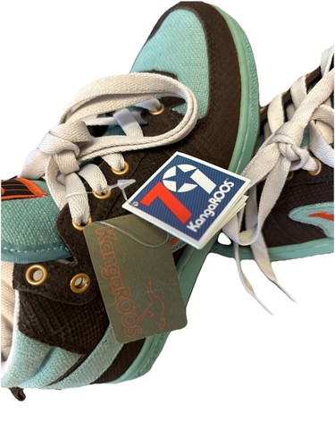 NUEVO CON ETIQUETAS Kangaroos Bolsillo Pase Completo Zapatilla Verde Azulado, Marrón, Naranja Zapatos para Mujer Talla 6.5 - Imagen 5 de 12