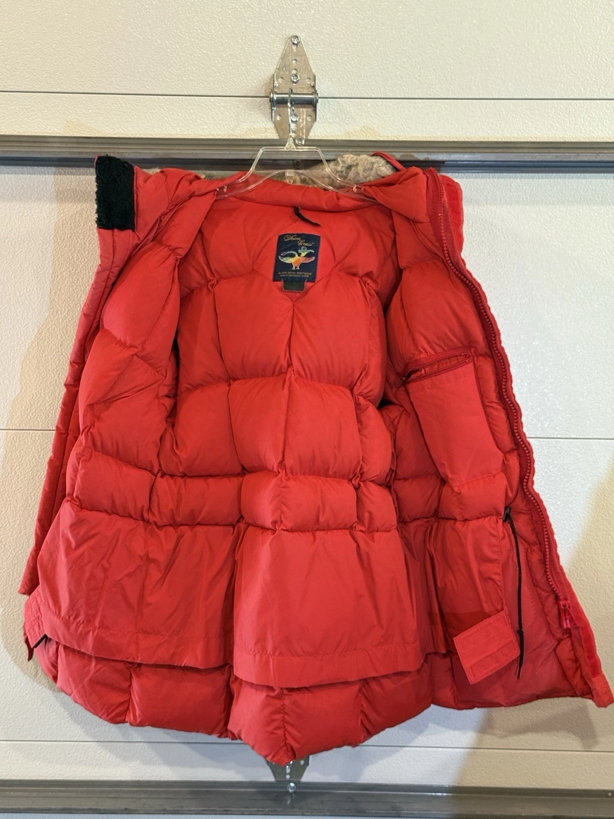 Vintage Canada Goose USA Antarctic Program Red 700 Down Big Red Parka Jacket M image 3