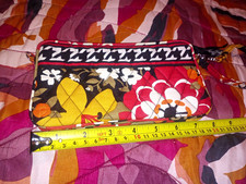 Vera Bradley Multicolor Floral Wristlet Zip Closure Inner Pockets Wrist Strap