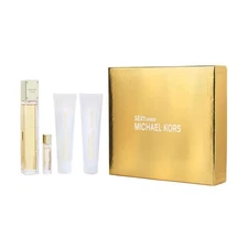 Sexy Amber by Michael Kors 4 Piece Perfume Gift Set for Women with Splash