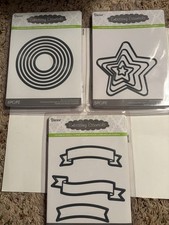 Darice Embossing essentials 3 Packs, 6 Pc Round, 5 Pc Stars 3 Pc Banners New