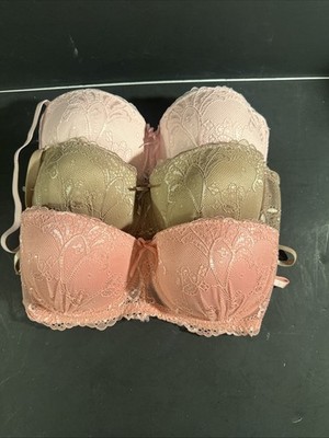 Set Of Three Size 34C Bras New Without Tags