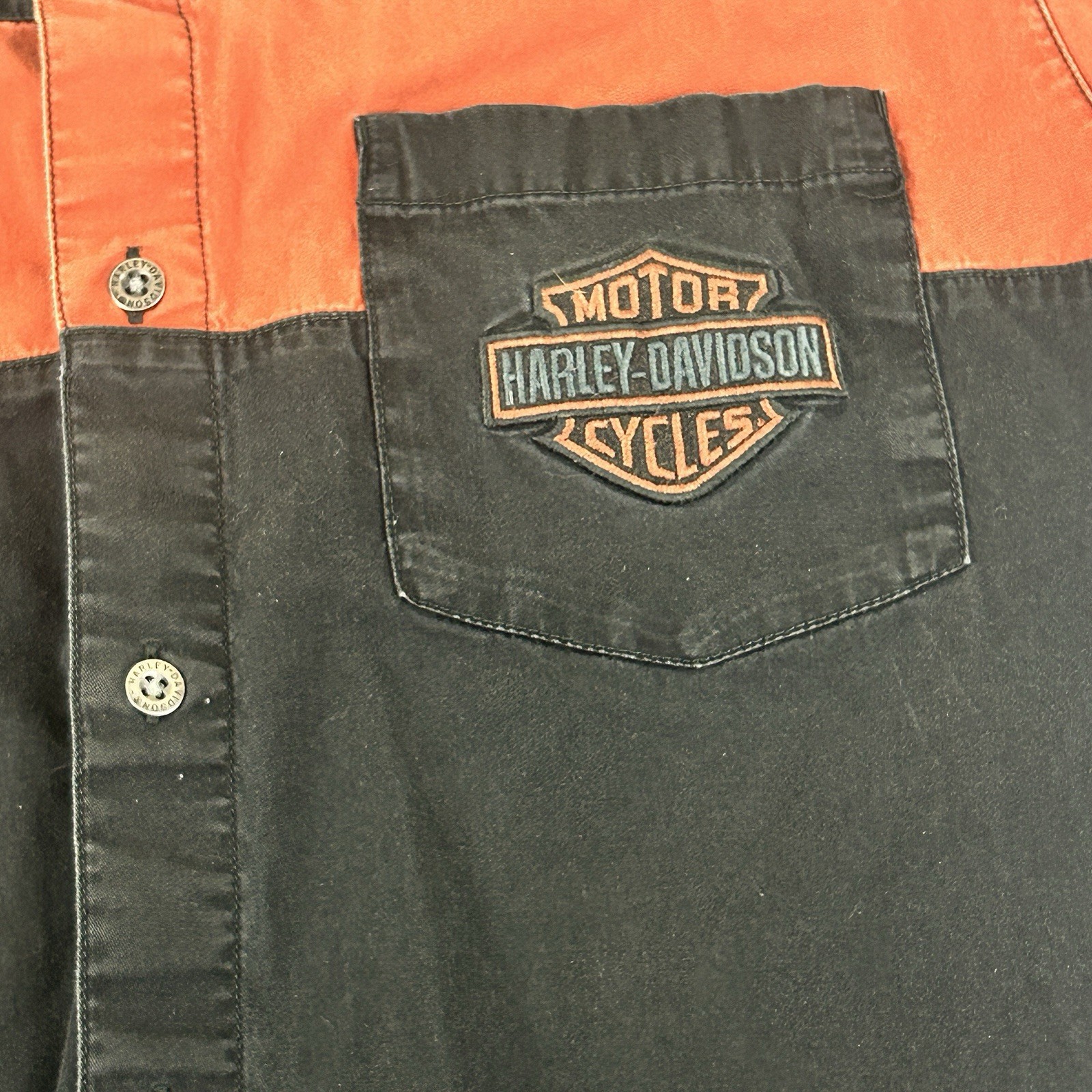 Harley Davidson Copperblock Button Down Woven Log… - image 7