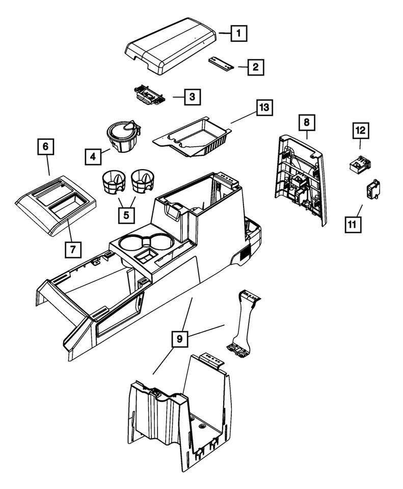Portavasos consola Mopar original 68020625AA Foto 3 de 3