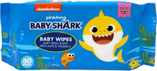 Baby Shark 60Ct Baby Wipes with Aloe Vitamin E - 24 Pack