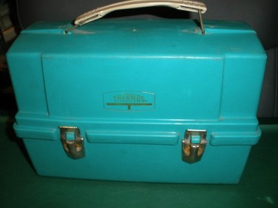 Vintage Plastic Thermos Light Green Lunchbox