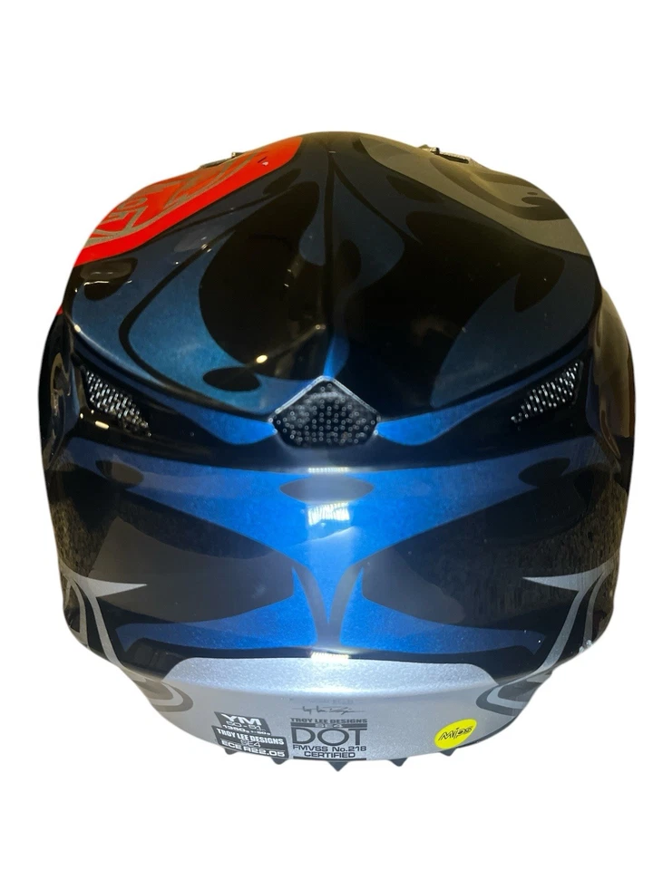 Troy Lee Youth SE4 Polyacrylite, Skully Silver ; Size Youth Medium 50-51cm - Image 2 of 4