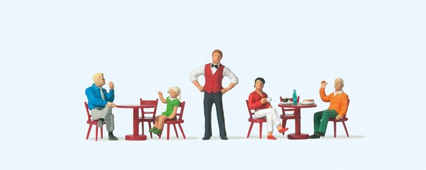 Preiser 10786 Figuren FüR Bistro (5) Ho/Oo Spurweite 1:87-image