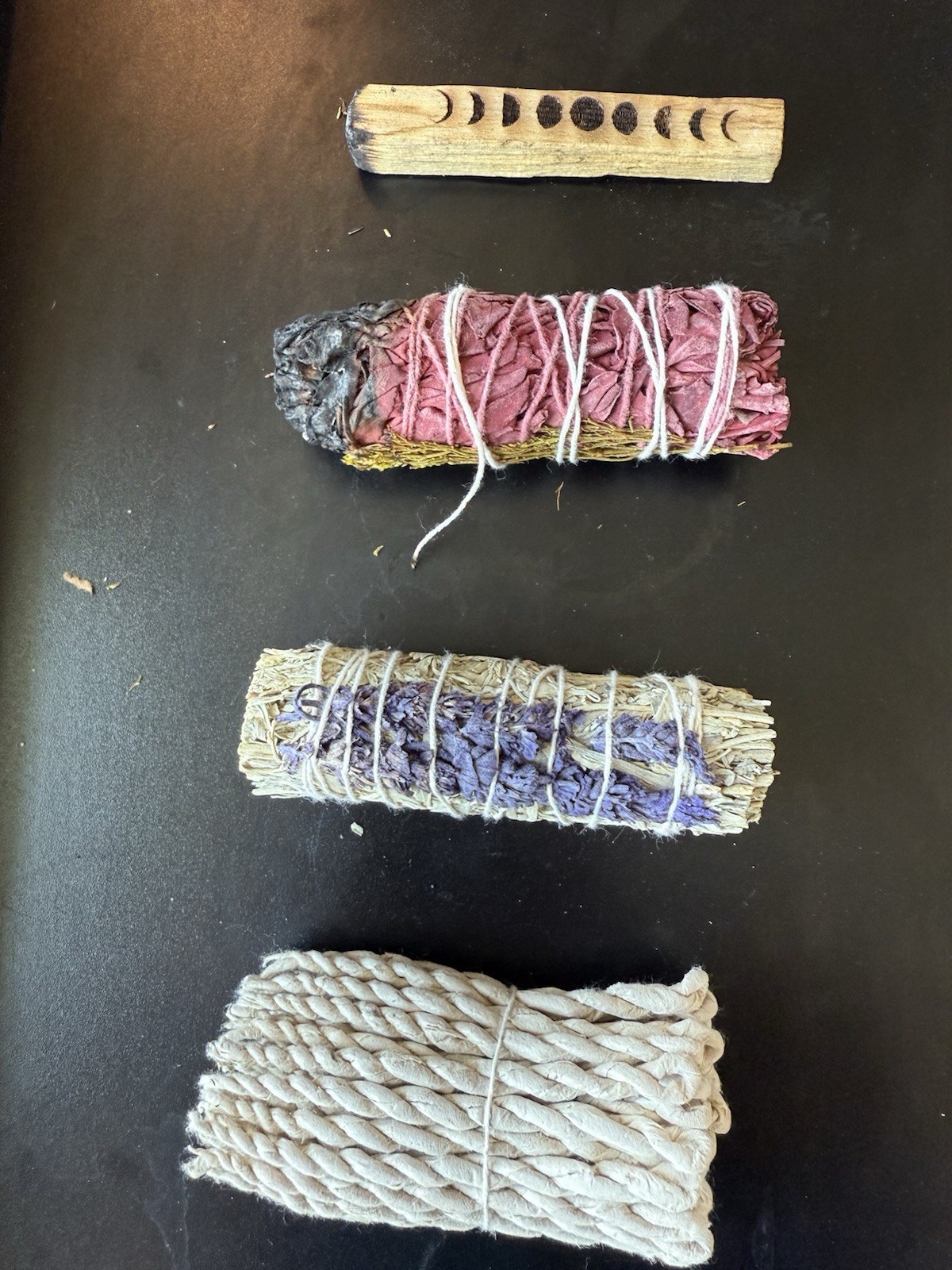 Mindful Souls Sage Sticks (2); A Tibetan Rope Incense And A Pablo Santo Stick