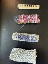 Mindful Souls Sage Sticks (2); A Tibetan Rope Incense And A Pablo Santo Stick