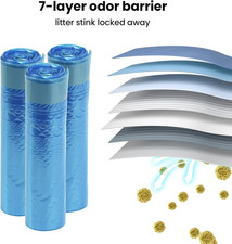 Cat Litter Refill Bags 48 Pcs up to 12-Month Supply Replaced Cat Waste Bags EVOH