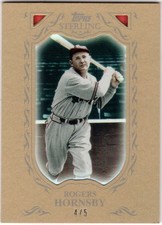 2009 TOPPS STERLING GOLD FRAMED 97 ROGERS HORNSBY S.L CARDINALS *SET BREAK!* 4/5