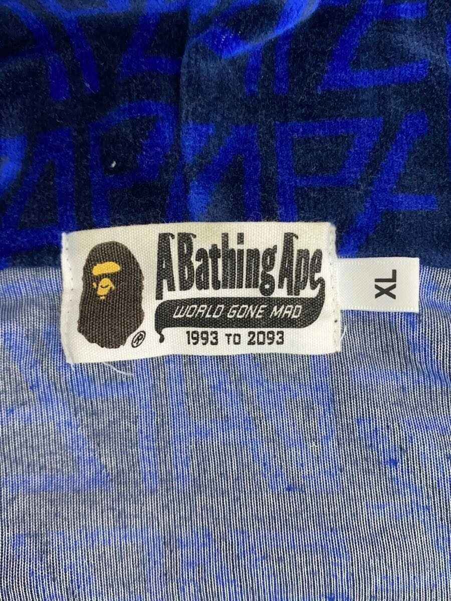A BATHING APE (BAPE) Felpa con cappuccio e zip BAPE A BATHING APE XL blu cotone #ED AZA