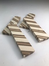 Hardwood Knife Scale Handle Blank 4 Piece 5  L 3/8T Cherry Maple Walnut