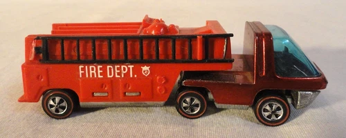 WOW! BEAUTIFUL 1969 MATTEL HOT WHEELS RED HEAVY WEIGHTS FIRE DEPT. REDLINE TRUCK