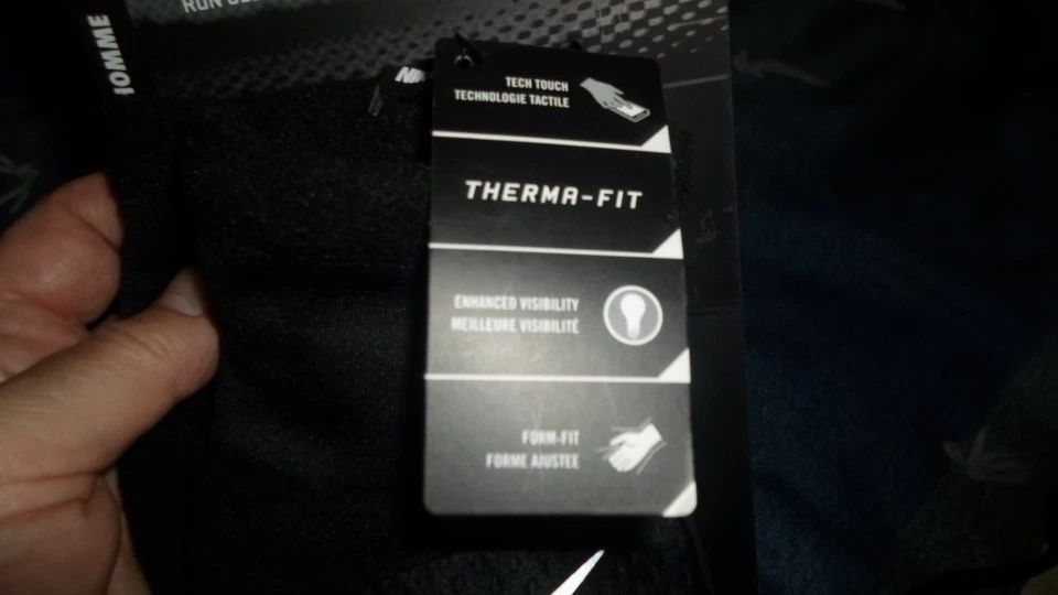Nike logo-Therma-Fit-Elite-2.0-Hombre-Guantes para correr-grandes-negro-nuevo Foto 3 de 4