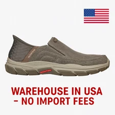 NEW Men's Skechers Holmgren Slip-In Taupe Shoes - FREE SHIP