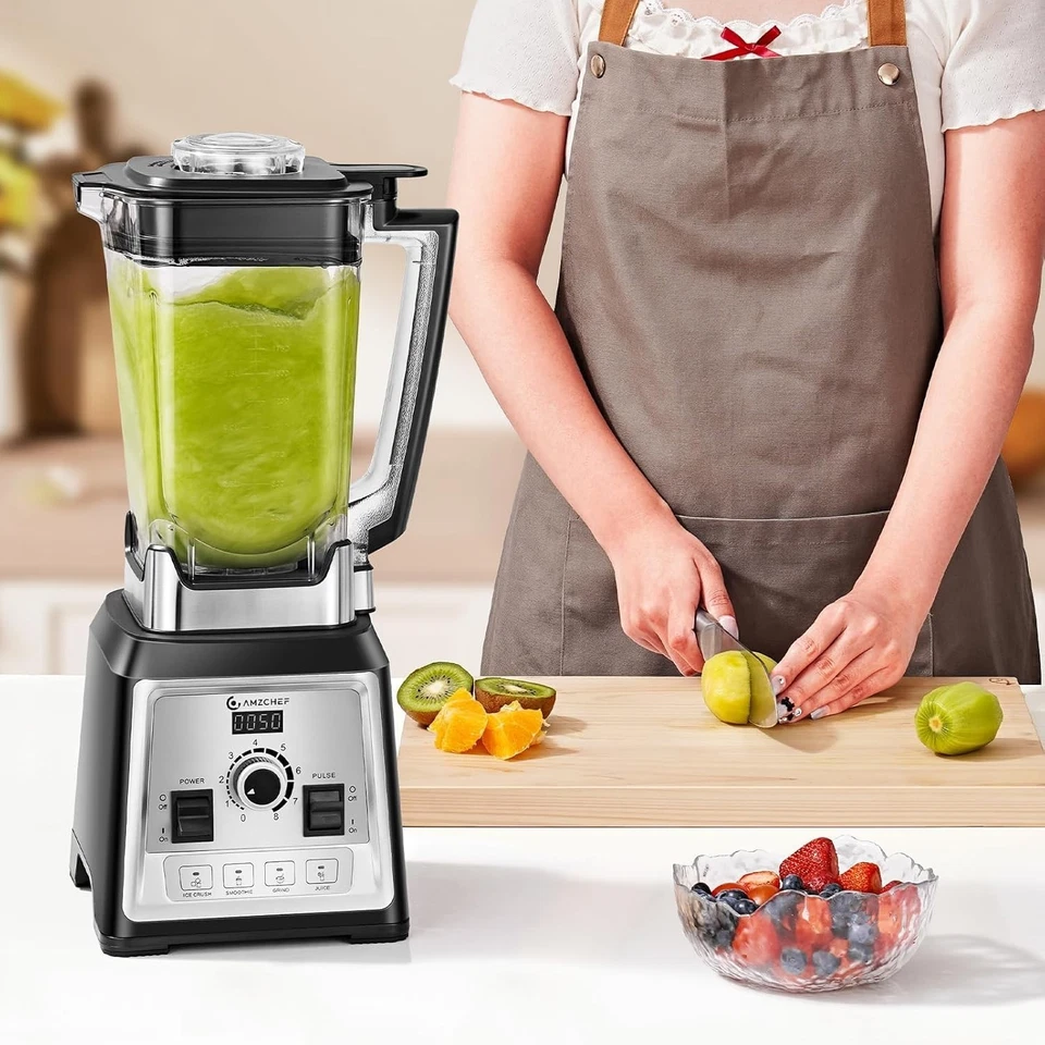 AMZCHEF Standmixer Hochleistungsmixer 2L Mixer Blender mit 8 Geschwindigkeiten - Bild 2 von 4