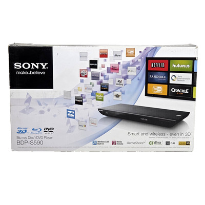 Sony BDP-S590 Blu-ray Disc Player 3D Full HD 1080p WiFi Streaming New Sealed