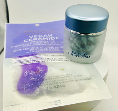 Nu Skin ageLOC Tru Face Essence Ultra 60 Capsules NEW + Pacifica Eye Patches