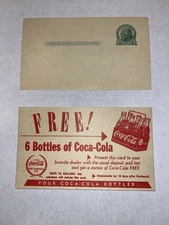 1951 Coca-Cola 65th Anniversary Postcard Coupon, You Get 2