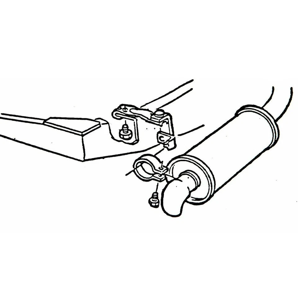 Suspensión de tubo de escape con resonadores Chevrolet Chevelle El Camino 1968-69 Foto 2 de 4