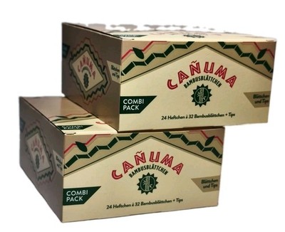 2x CANUMA Combipack King Size Bambusblättchen 24x 32 Blättchen + 32 Tips, Papers