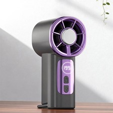 Portable Cooling Mini USB Clip-On Fan with Digital Display for Outdoor Use
