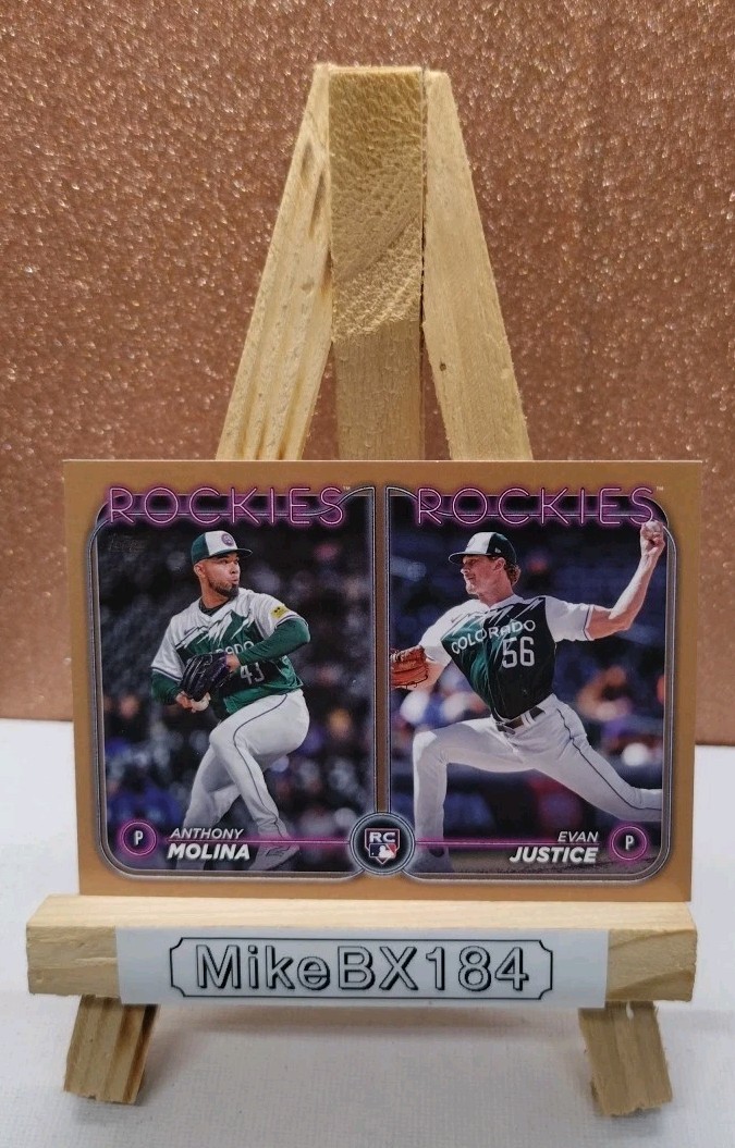 ROOKIE COMBOS 2024 Topps Update GOLD Molina & Justice 862/2024 #US270 Rockies