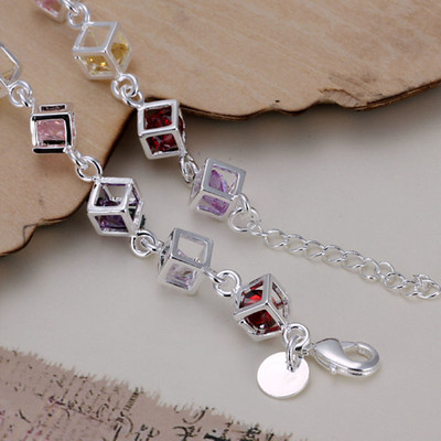 Women's 925 Sterling Silver Bracelet Adjustable Size 8-9 Women's 925 Sterling Silver Bracelet Adjustable Size 8-9