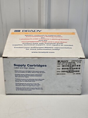 Brady CASSETTE WHT/GRN B595 2.25''x90' NEW IN BOX l13r