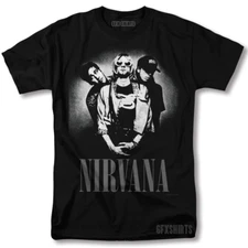 Nirvana Shirt Kurt Cobain Rock Concert Tour Vntg Graphic Design T-Shirt