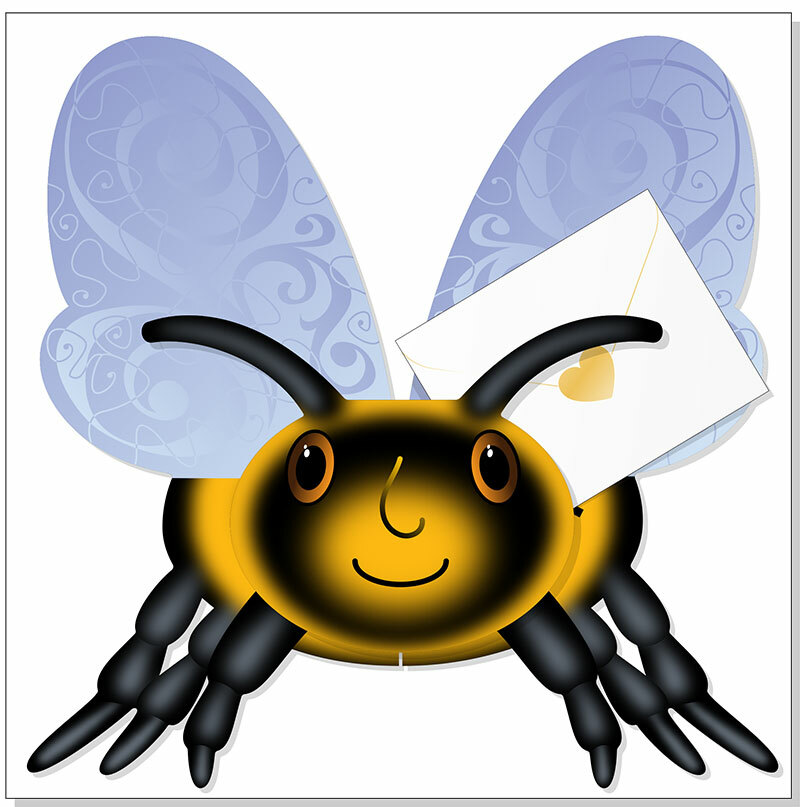 Bumble Bee 3D Special Delivery Animal Greeting Card Blank Own Message Cards