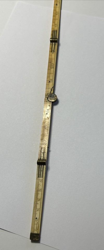 Antique 12 Inch Folding Ruler Danish | eBay