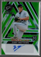 2024 Press Pass Premuim Reflector Prismatic Green #BAZM1 Zebby Matthews Auto /3 